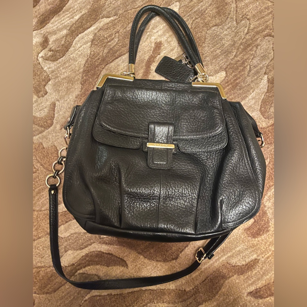 Coach Black Leather Satchel